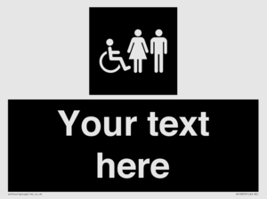 Custom information: black panel disabled female and male